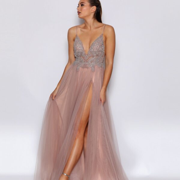 Jadore JX2099, Tulle ball gown, dusty Pink Size 6