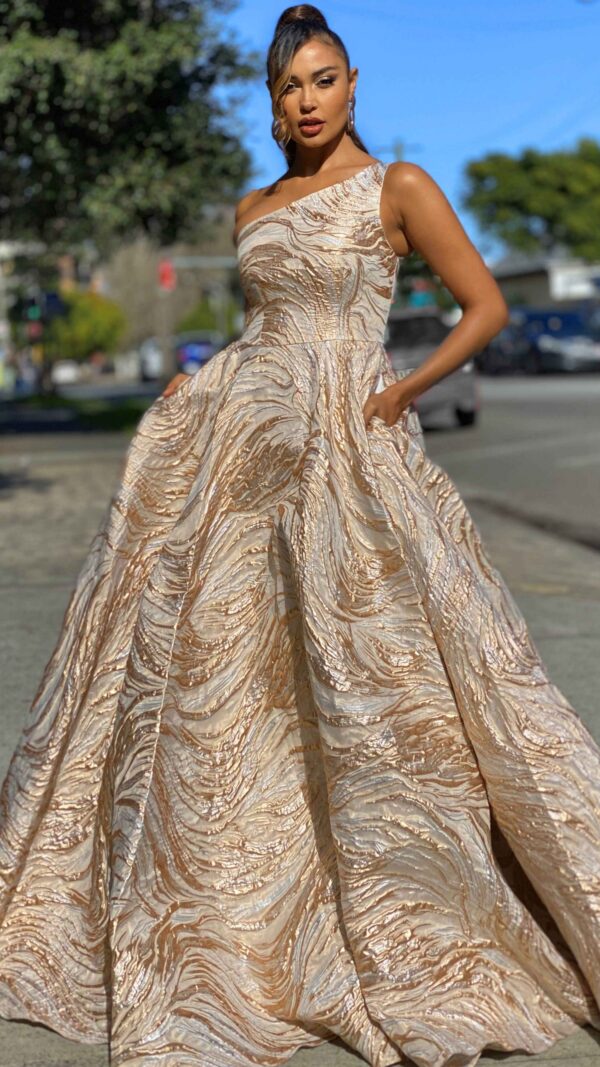 Gold Gown, Jadore, JX4087, size 6