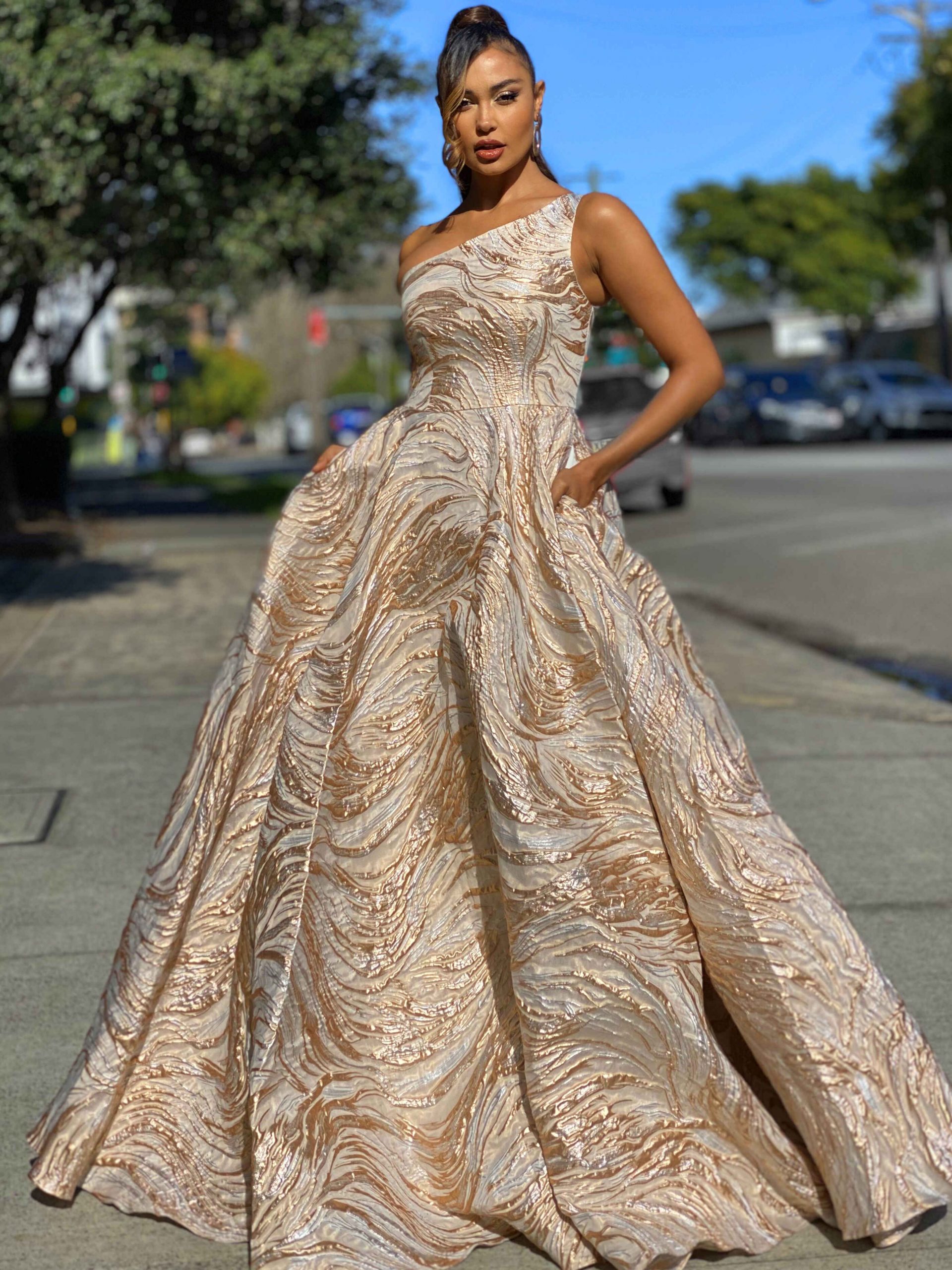 Gold Gown, Jadore, JX4087, size 6