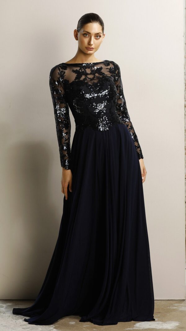 Sequin Jadore gown, size 8 & 24 Navy