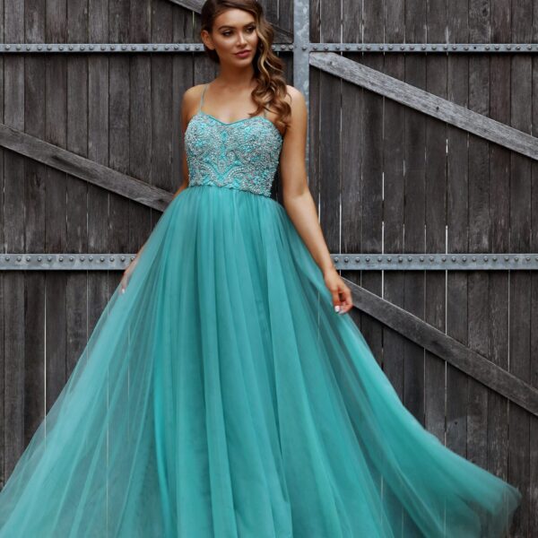 Beaded bodice, tulle skirt, Jadore, JX2066, size 10