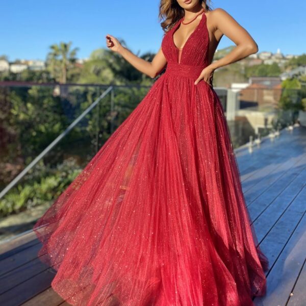 Jadore JX5035, Tulle formal gown, ivory size 12, wine 14